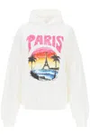 Balenciaga Paris Tropical Round Hoodie In White