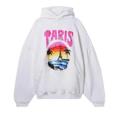 Pre-owned Balenciaga Paris Tropical Round Hoodie 'white/pink' | Women's Size 2