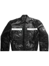 Balenciaga Paris Uniform Lederjacke In 1000 -black