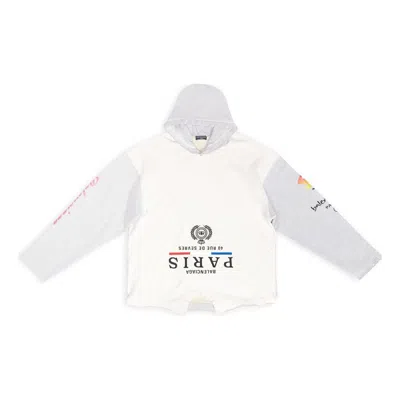 Balenciaga Paris Upside Down Hoodie Oversized 'white'