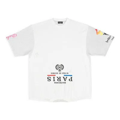 Balenciaga Paris Upside Down T-shirt Oversized 'white'