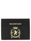 Balenciaga Travel Document Card Holder With Embossed Design In Black