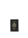 Balenciaga Black Leather Passport Holder In Black
