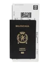 Balenciaga 1-card Long Passport Wallet In Black In Black