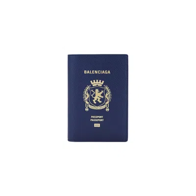 Pre-owned Balenciaga Passport Holder 'blue' | Men's Size Onesize