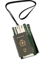 Balenciaga Passport Leather Phone Holder In Green