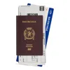 Balenciaga Passport Long Wallet 2 Tickets 'dark Red' In Neutral
