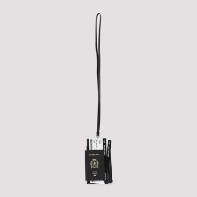 Balenciaga Passport Phone Holder In Black