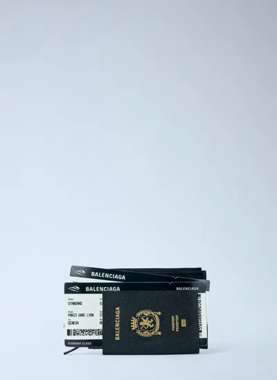 Balenciaga Passport Phone Holder In Black