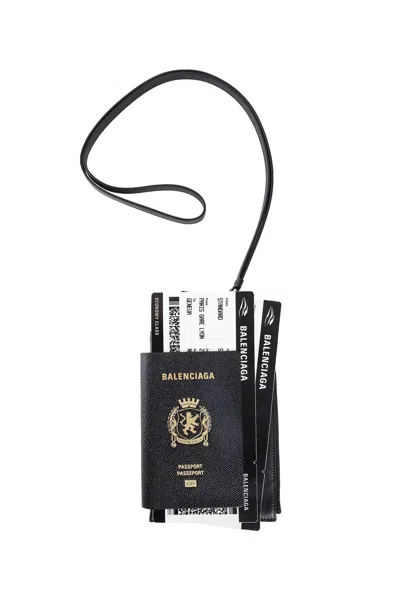 Balenciaga Passport Phone Holder In Black