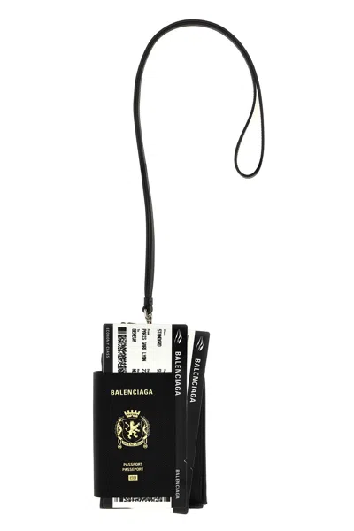 Balenciaga 'passport Phone Holder' Card Holder In Black
