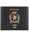 Balenciaga Passport Square Folded Wallet In Black