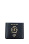 Balenciaga Passport Square Folded Wallet In Black
