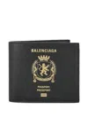 Balenciaga Passport-square Graphic Wallet In Black