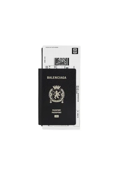 Balenciaga Passport Wallet 1 Ticket In Black