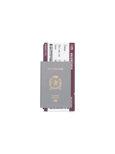 Balenciaga "passport" Wallet – Grey In Gray