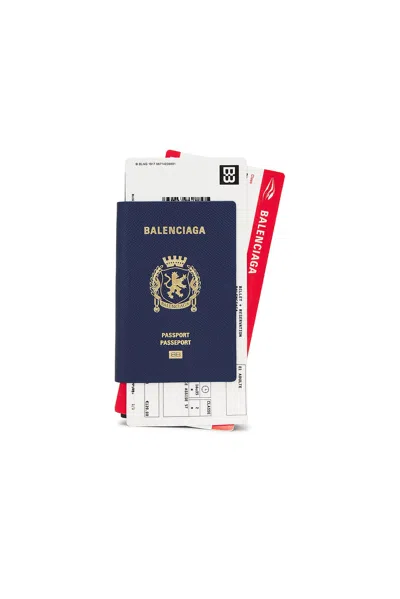Balenciaga Passport Long Wallet In Blue | ModeSens