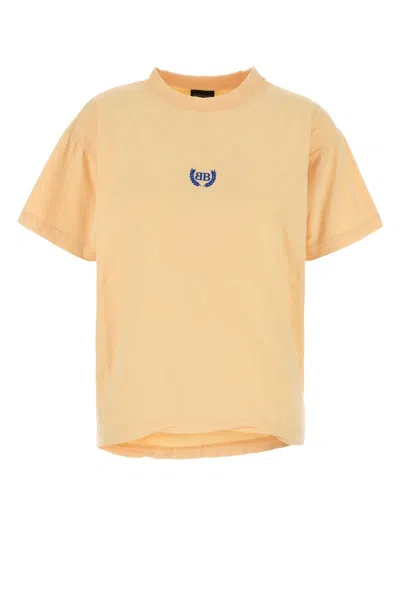 Balenciaga Pastel Orange Cotton Oversize T-shirt In Yellow