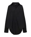 Balenciaga Black Maxi Shirt In Cotton Woman In Black