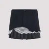 Balenciaga Cargo Skirt With Pleated Hem And Lace Trim In Gray