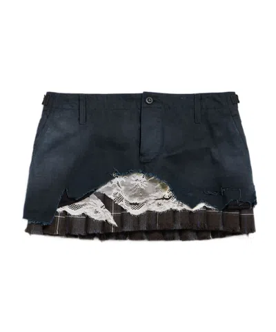 Balenciaga Women's Patched Cargo Skirt In Anthracite In Black