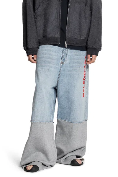BALENCIAGA PATCHED MOLLETON BAGGY PANTS