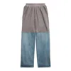 Balenciaga Patched Sweatpant 'grey Indigo' In Brown