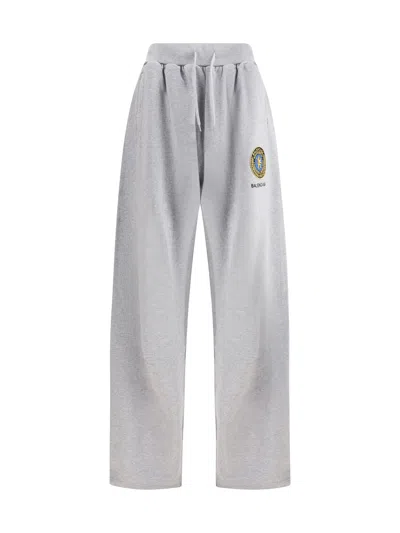 Balenciaga Wide Grey Uniform Merch Trousers Men In Gray