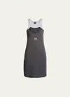 Balenciaga Logo-embroidered Layered Tank Top In Noir/ecru