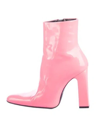 Pre-owned Balenciaga Patent Leather Boots In Pink