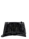 Balenciaga Patent Leather Shoulder Bag With Frontal Monogram