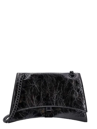 Balenciaga Crush Medium Shoulder Bag In Black