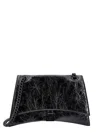 Balenciaga Patent Leather Shoulder Bag With Frontal Monogram