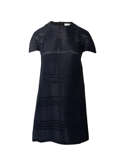 Pre-owned Balenciaga Pattern Mini Dress In Black