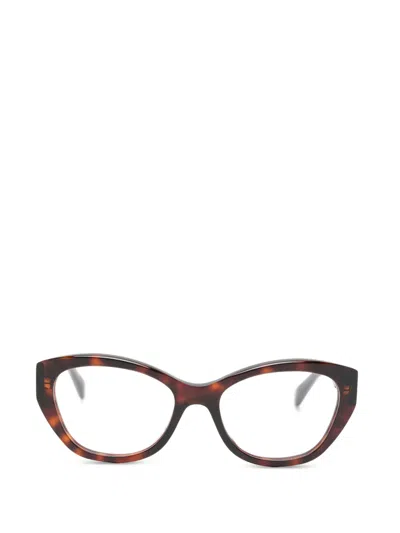 Balenciaga Patterned Cat-eye Frames Glasses In Purple