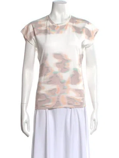 Pre-owned Balenciaga Patterned Crew Neck T-shirt In Neutral