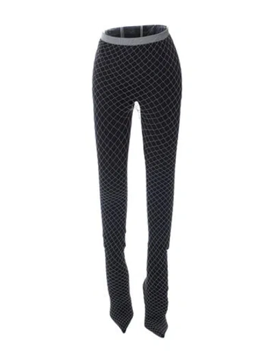 Pre-owned Balenciaga Patterned Skinny Leg Pants W/ Tags In Blue