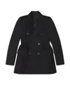 Balenciaga Peak-lapels Double-breasted Blazer In Black