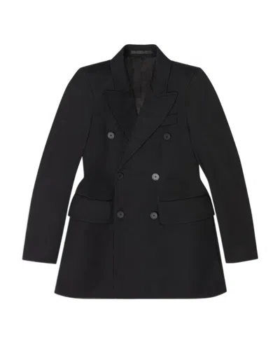 Balenciaga Peak-lapels Double-breasted Blazer In Black