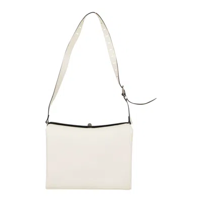 Pre-owned Balenciaga Pebbled Turn Lock Shoulder Bag 'white'