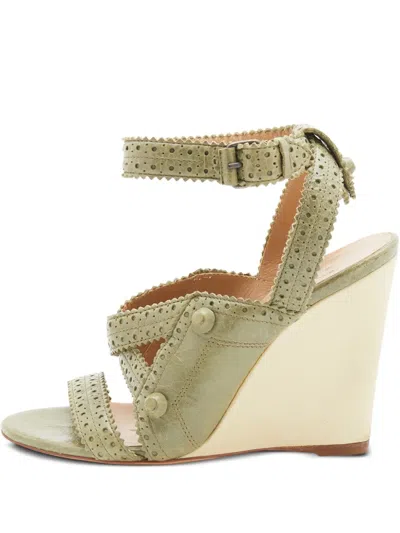 Pre-owned Balenciaga Perforated-detailed Sandals