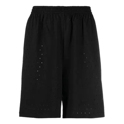 Balenciaga Perforated Elastic Waistband Shorts 'black'