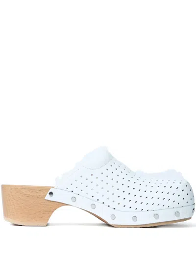 Balenciaga X Scholl 40mm Clog Mules In White