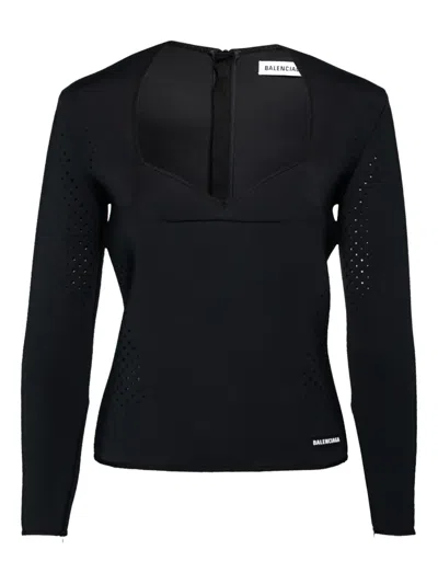 Pre-owned Balenciaga Perforated Top