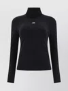 Balenciaga Activewear Logo High-neck Top In Black