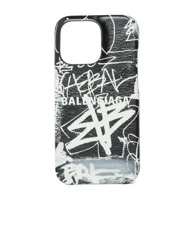 Balenciaga Phone Case In Black