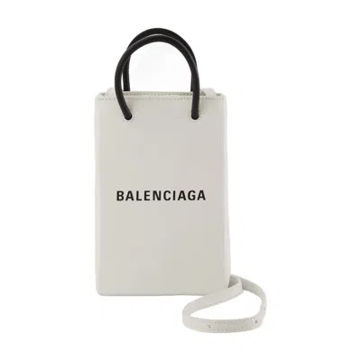 Balenciaga Phone Holder In White