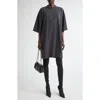 Balenciaga Piercing Hardware T-shirt Minidress In 1000 Black