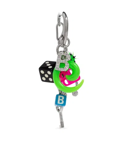 Balenciaga Silver Pigalle Collector Single Earring In Multi