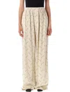 Balenciaga Women Printed Viscose Pyjama Pant In Neutral
